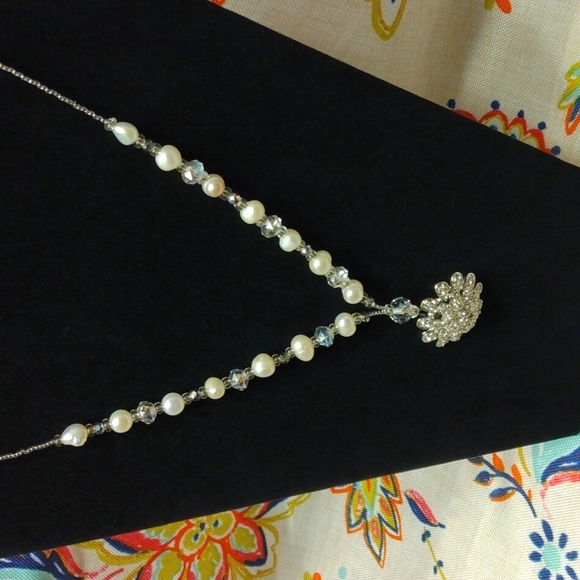 Beaded handmade freshwater pearl necklace set - Picture 5 of 6